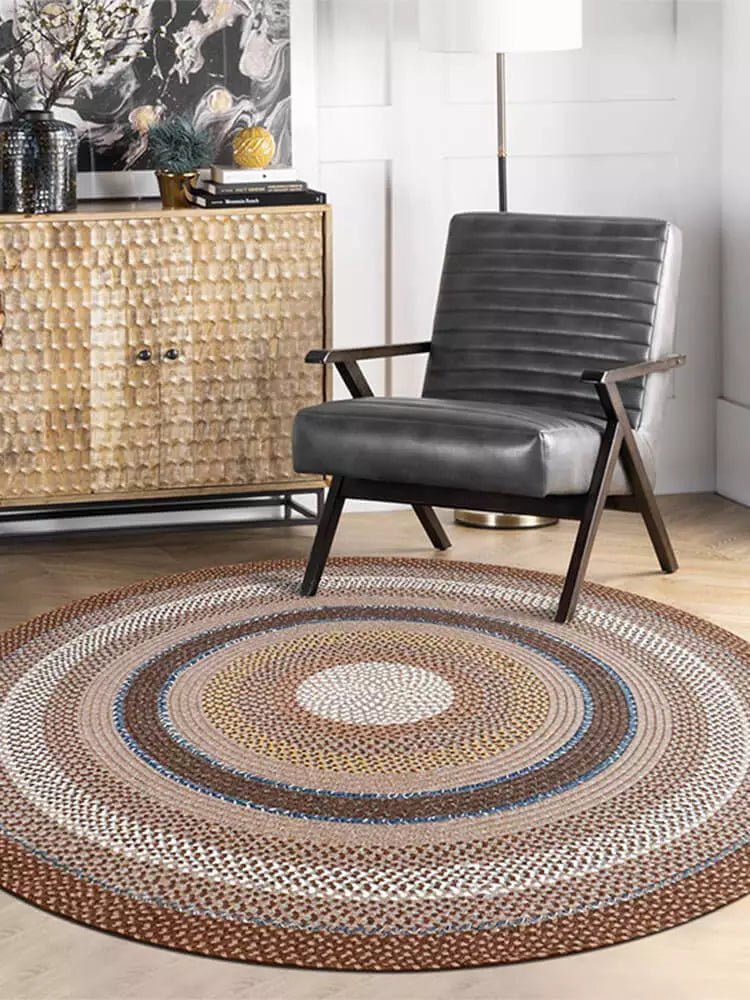 Braided Round Rug - Houseoon