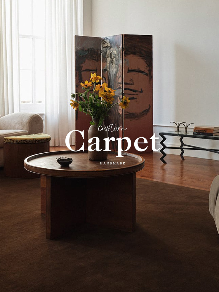 Walnut modern neutral rug Secondary image