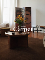 Walnut modern neutral rug