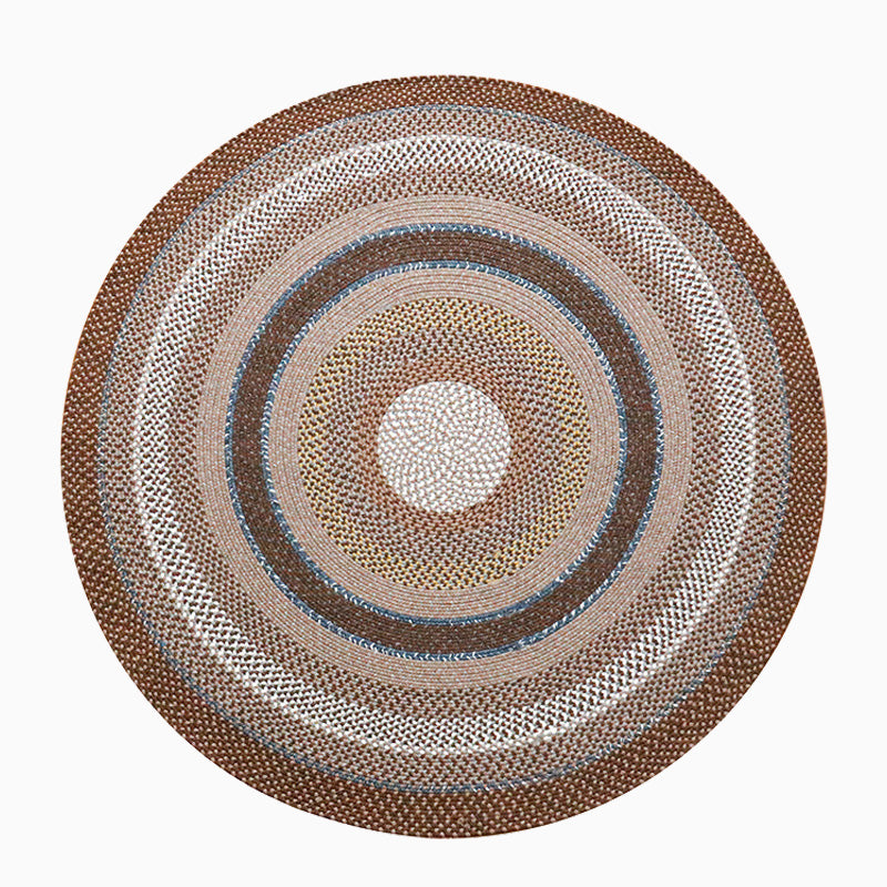 HOUSEOON Polypropylene Braided Round Rug