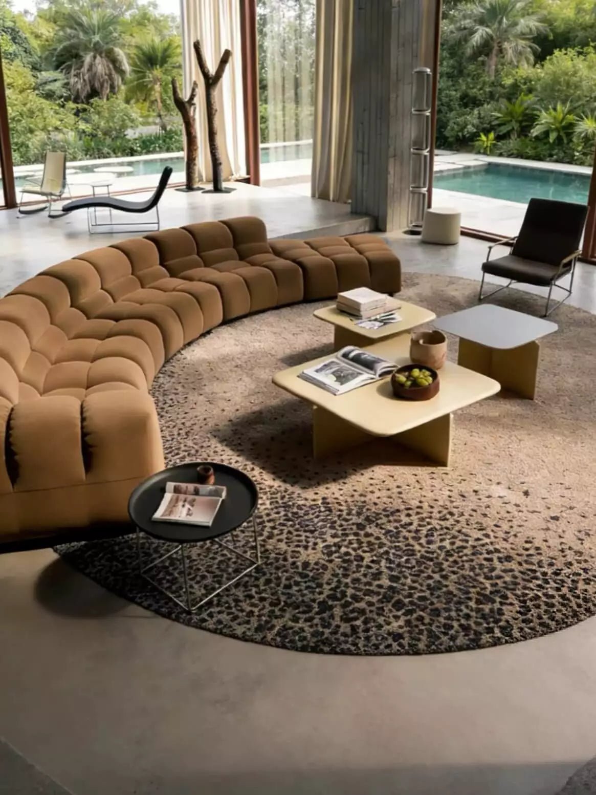 Custom Handmade Gradient Round Rug Secondary image