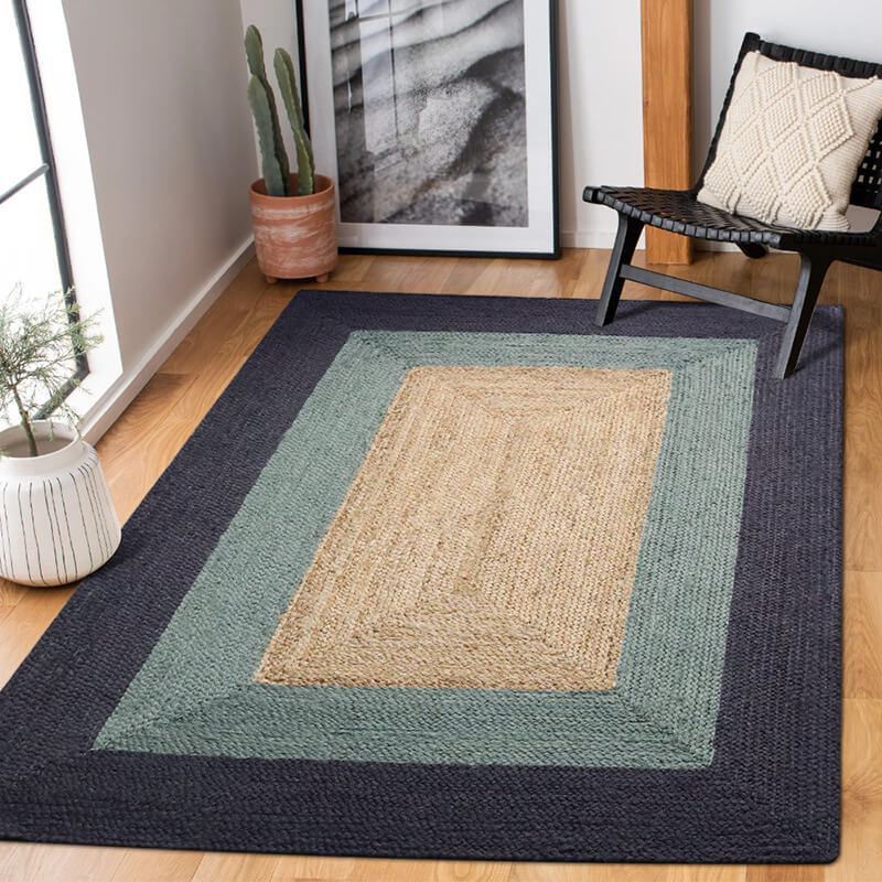 Custom Handwoven Jute Braided Rug - Houseoon