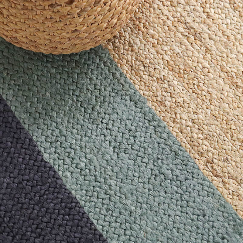 Tapis côtelé en jute tissé à la main Image secondaire du produit