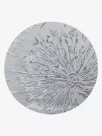 Silver Modern Abstract Round Rug
