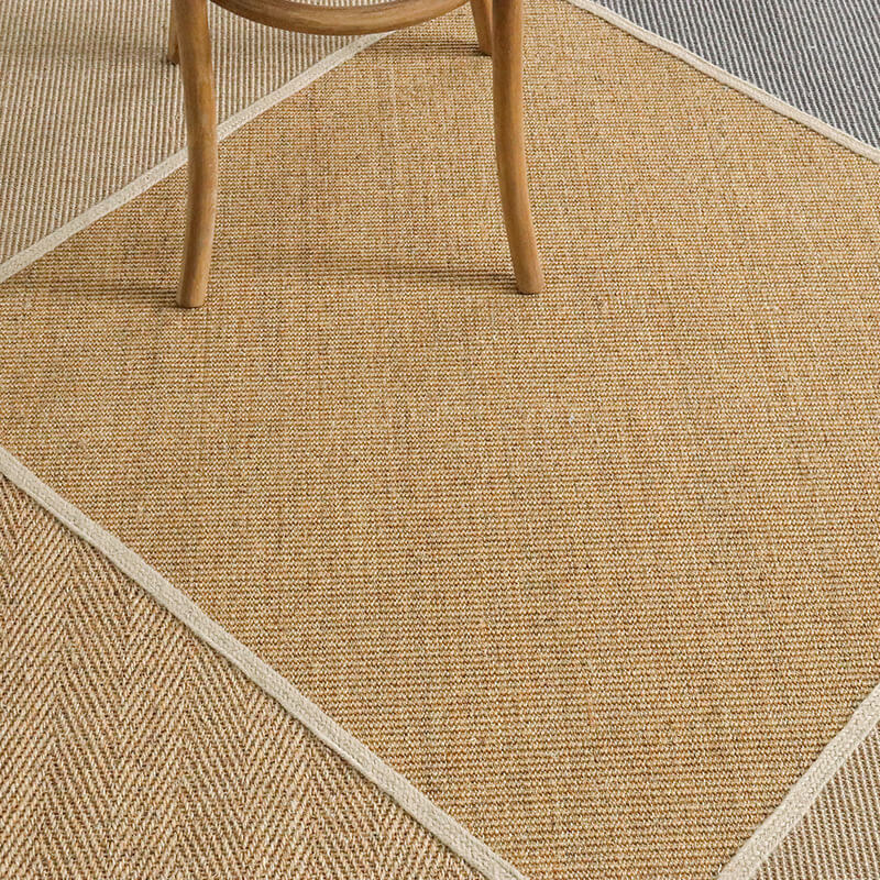 Colourful handmade sisal area rug