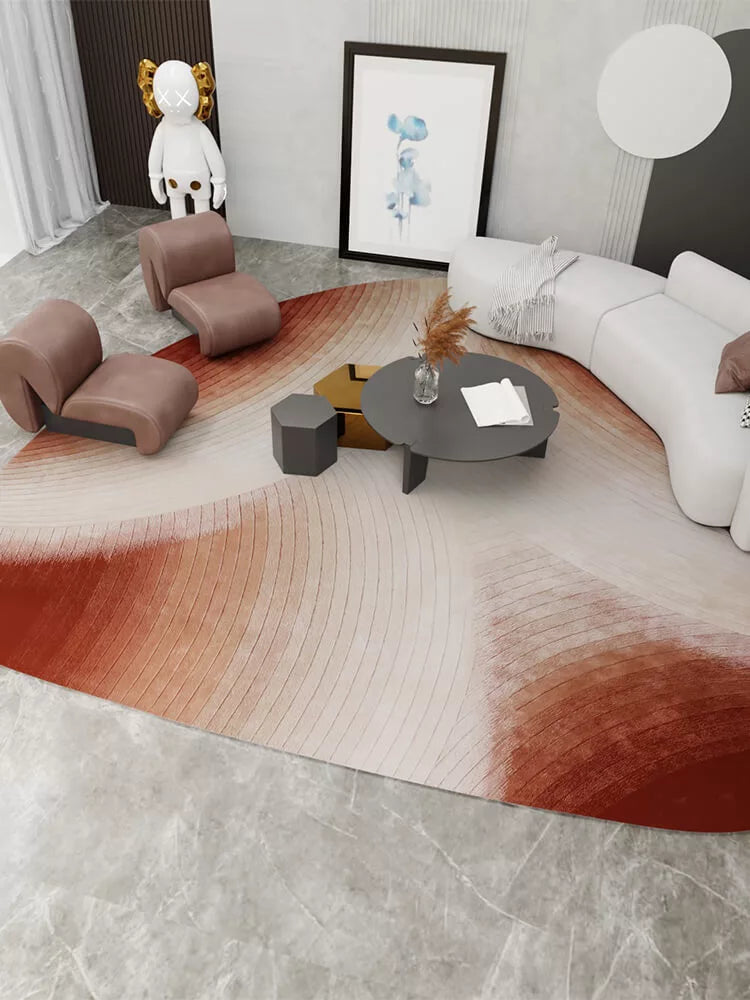 Flowle Neutral Soft Shaped Rug