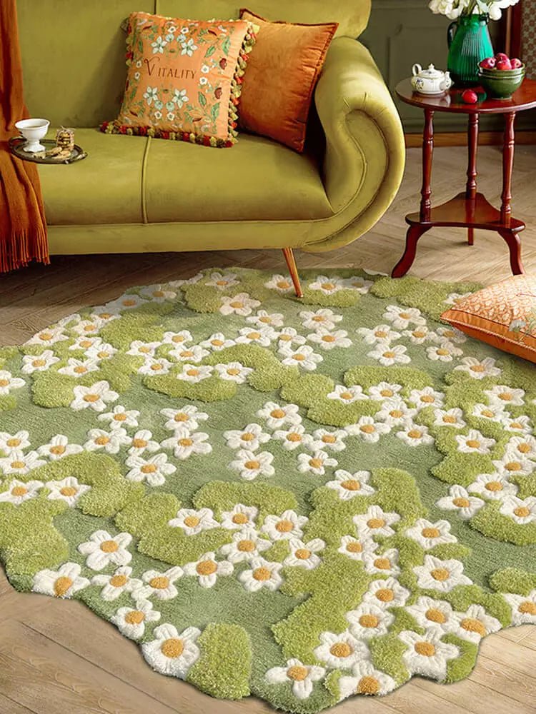 Small Daisy Rug Daisy Irregular Rug – Houseoon