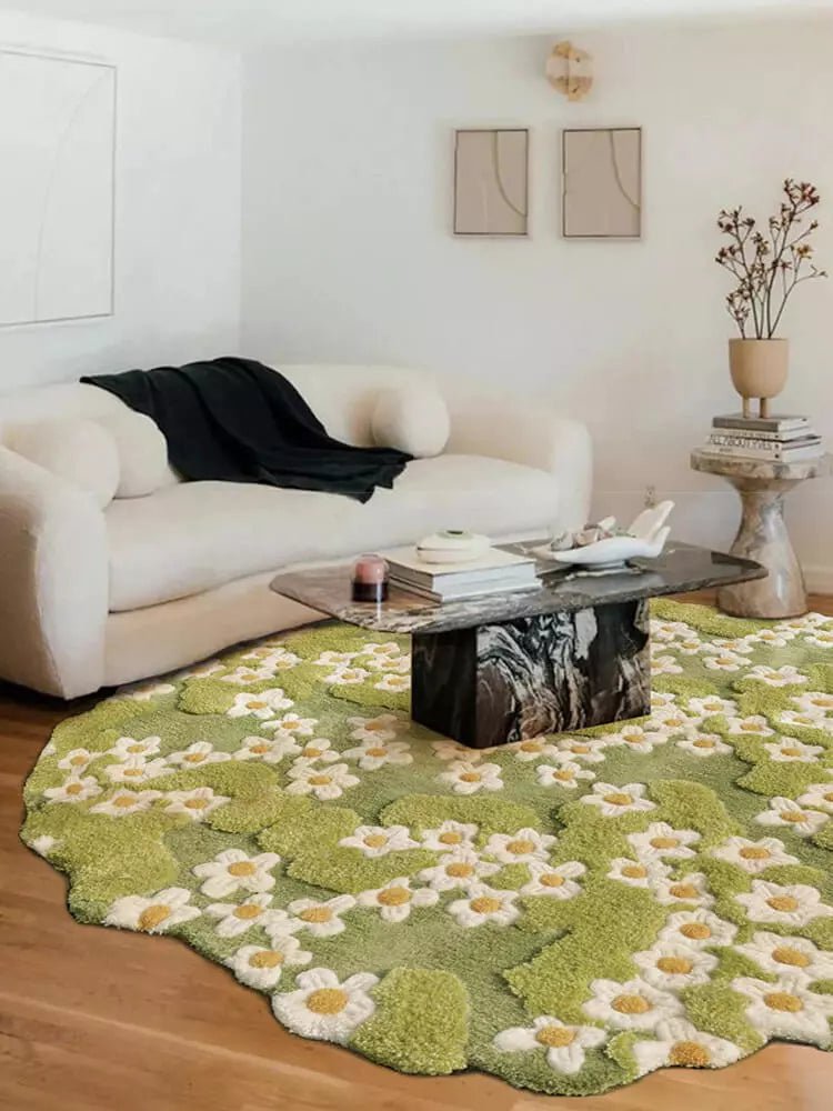 Small Daisy Rug Daisy Irregular Rug – Houseoon