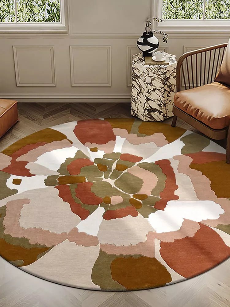 Flower High End Round Rug - Houseoon
