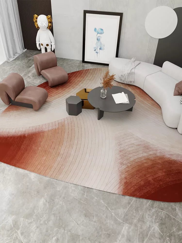 Flowle Neutral Soft Shaped Rug - Houseoon