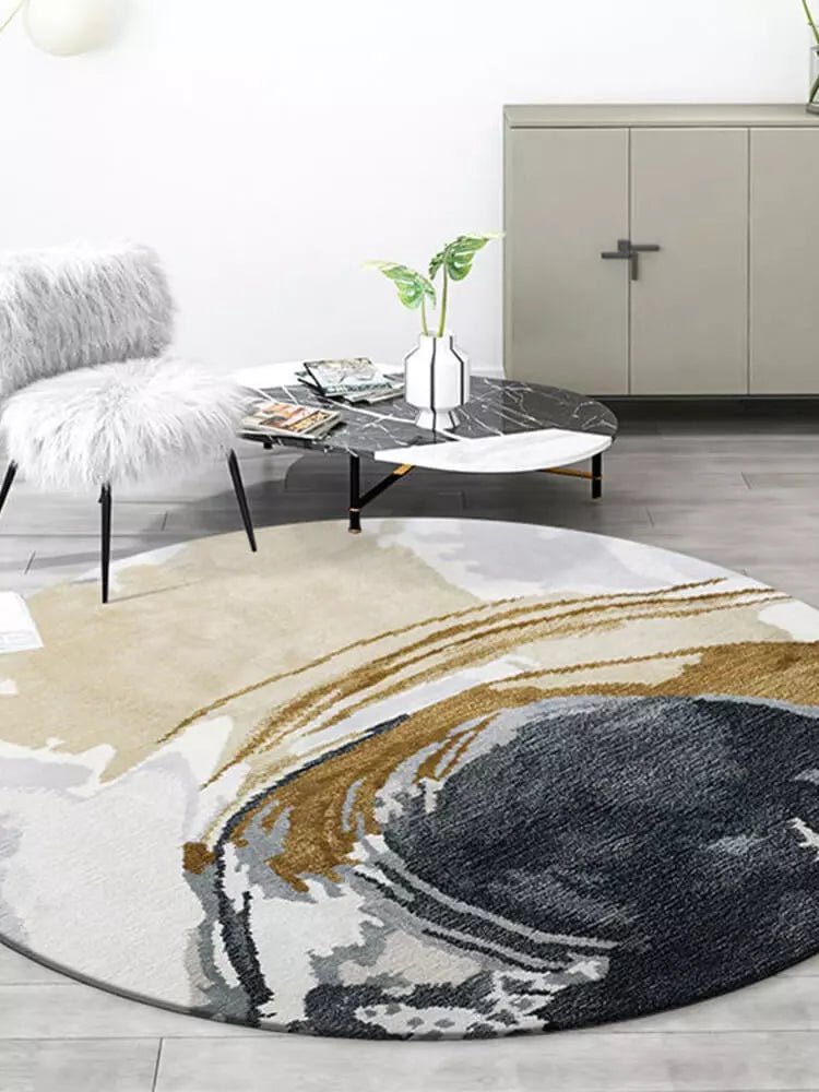 Gallery Round Abstract Rug Image secondaire du produit
