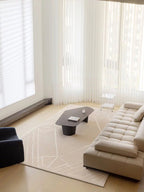 Garsea ivory textured rug - Houseoon