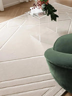 Garsea ivory textured rug - Houseoon