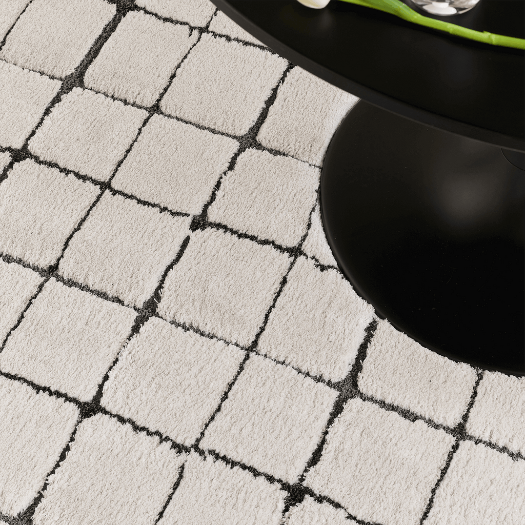 Geometric area shag rug - Houseoon