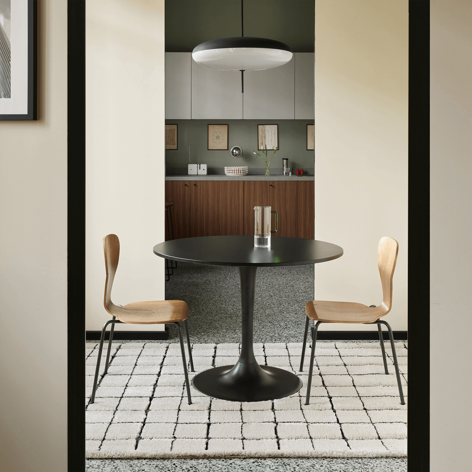Geometric area shag rug - Houseoon