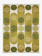Green geometric rug - Houseoon