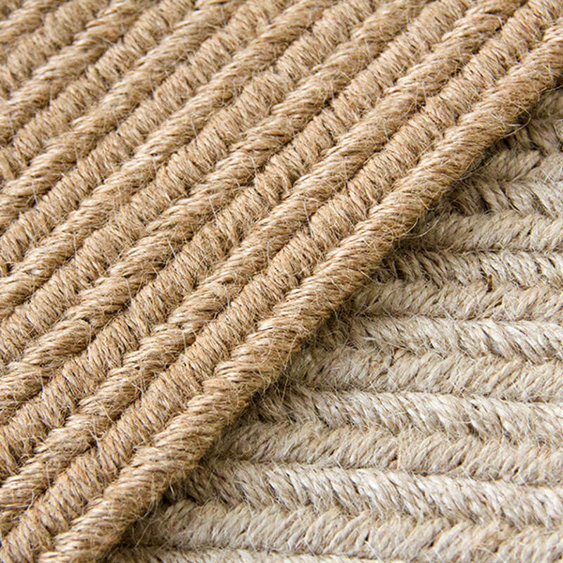 Braided Striped Jute Rug