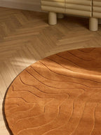 Awave Round Neutral Rug