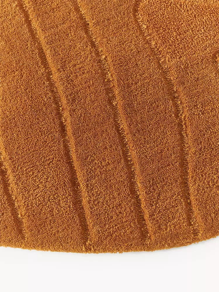 Awave Round Neutral Rug