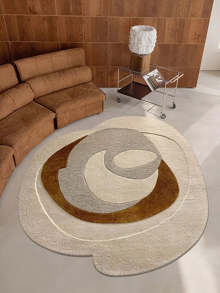 Hand Tufted Irregular Shaped Rug - Houseoon
