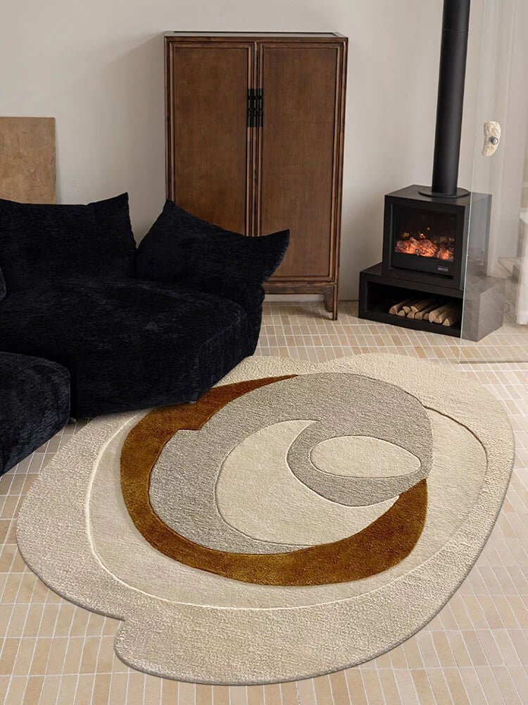 Hand Tufted Irregular Shaped Rug - Houseoon