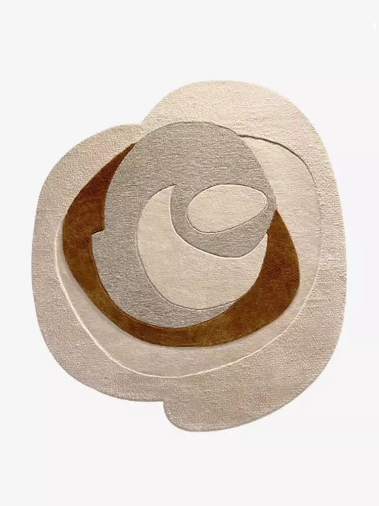 Hand Tufted Irregular Shaped Rug - Houseoon