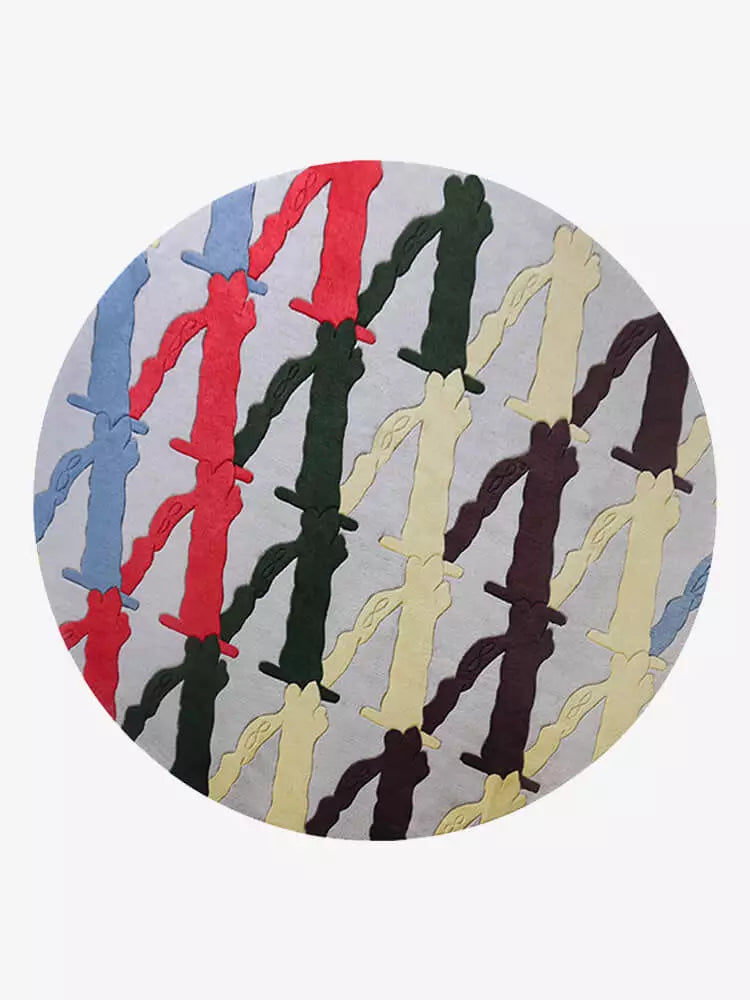 Blanche Abstract Round Rug