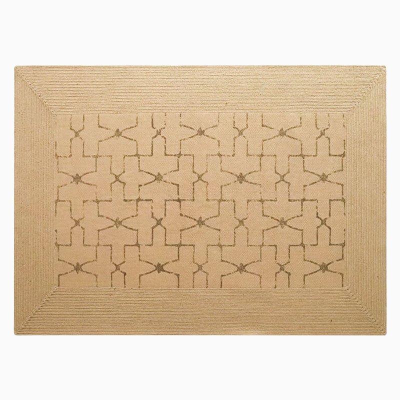 Hand Woven Jute Rug Rectangle - Houseoon