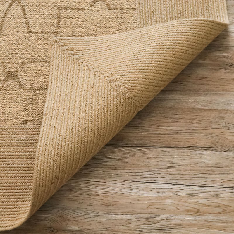 Hand Woven Jute Rug Rectangle - Houseoon