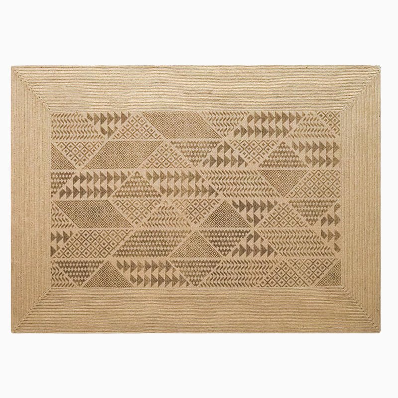 Hand Woven Jute Rug Rectangle - Houseoon