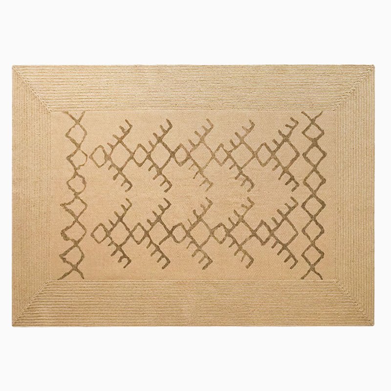 Hand Woven Jute Rug Rectangle - Houseoon