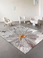 Naturally modern abstract rug