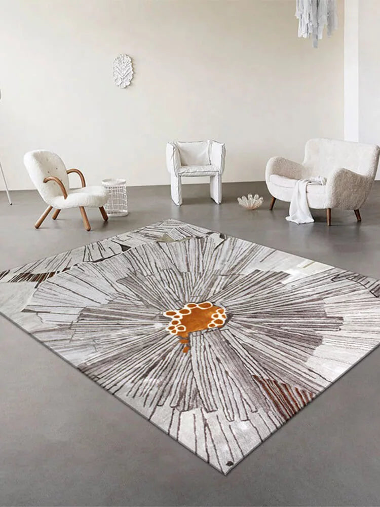 Naturally modern abstract rug