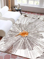 Naturally modern abstract rug