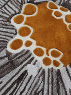 Naturally modern abstract rug
