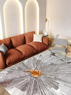 Naturally modern abstract rug