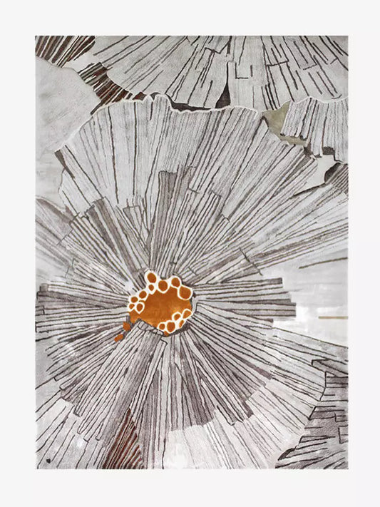 Naturally modern abstract rug