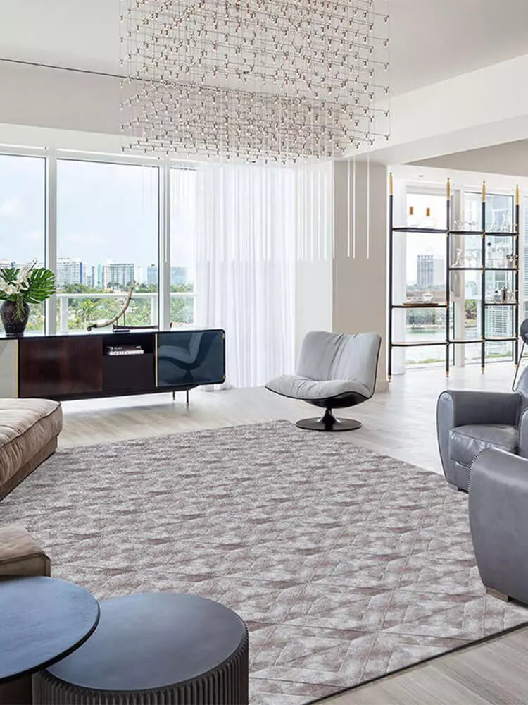 Lavish geometric area rug