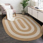 Handmade Stripe Jute Rug - Houseoon