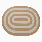 Handmade Stripe Jute Rug - Houseoon