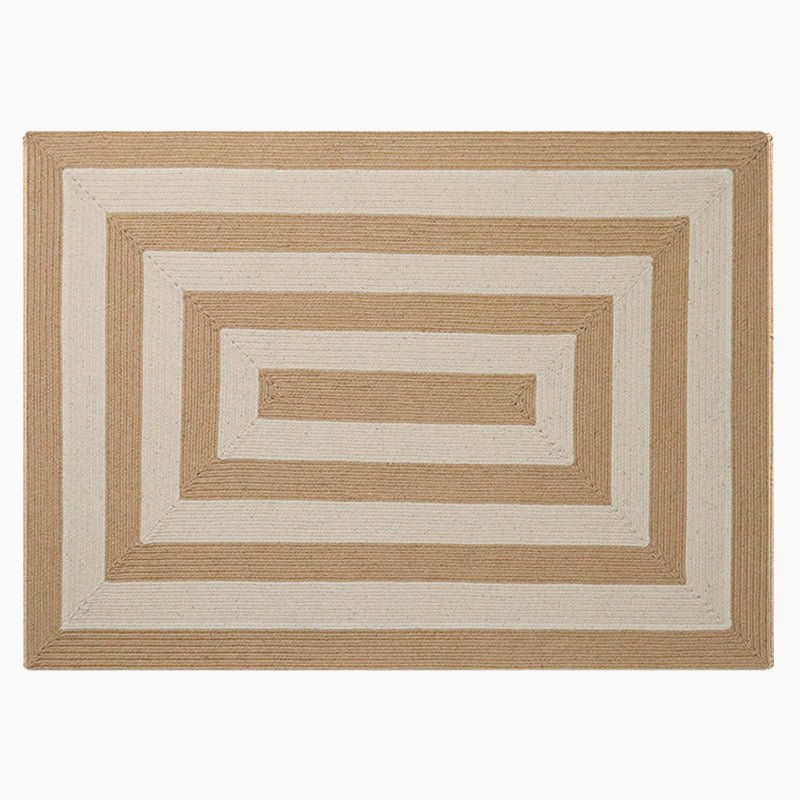 Handmade Stripe Jute Rug - Houseoon