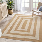 Handmade Stripe Jute Rug - Houseoon