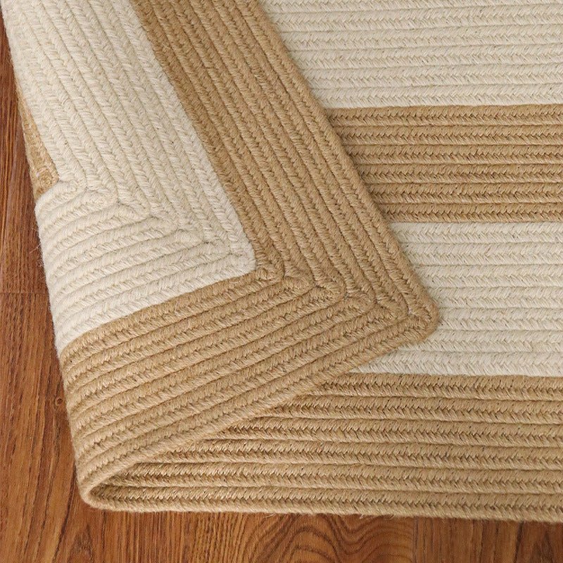 Handmade Stripe Jute Rug - Houseoon