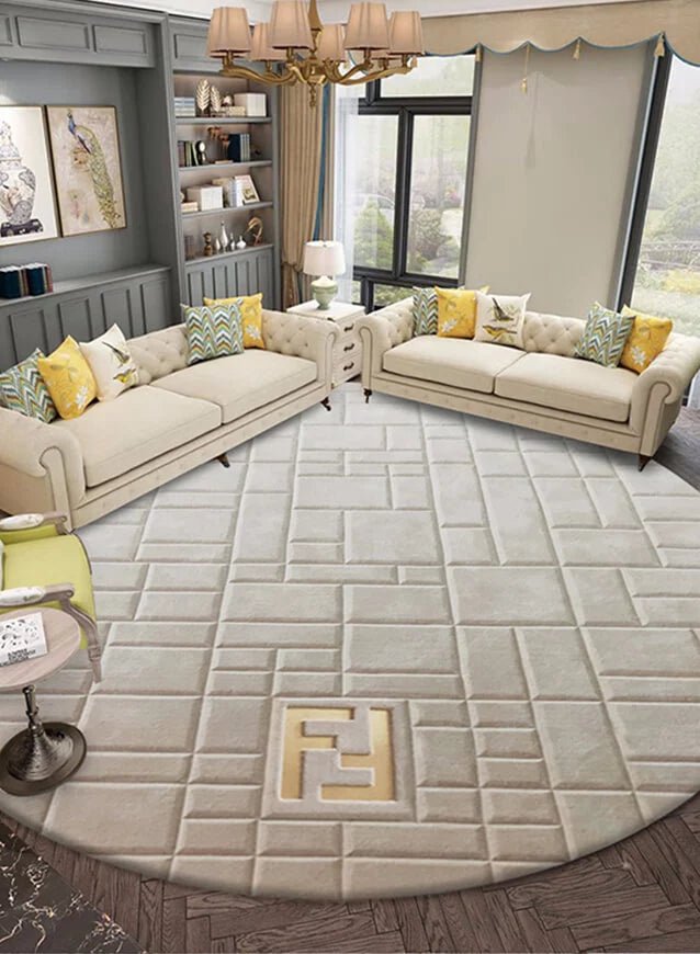 Handmade Tufted Round Rug - Houseoon