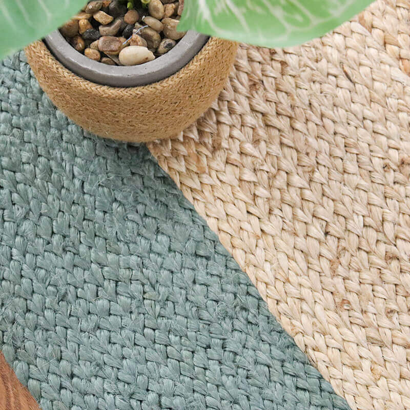 Handwoven Braided Jute Rug - Houseoon