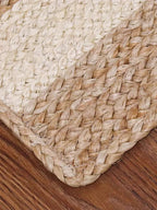 Handwoven Striped Jute Area Rug - Houseoon