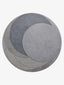 Haoseo Grey Geometric Round Rug - Houseoon