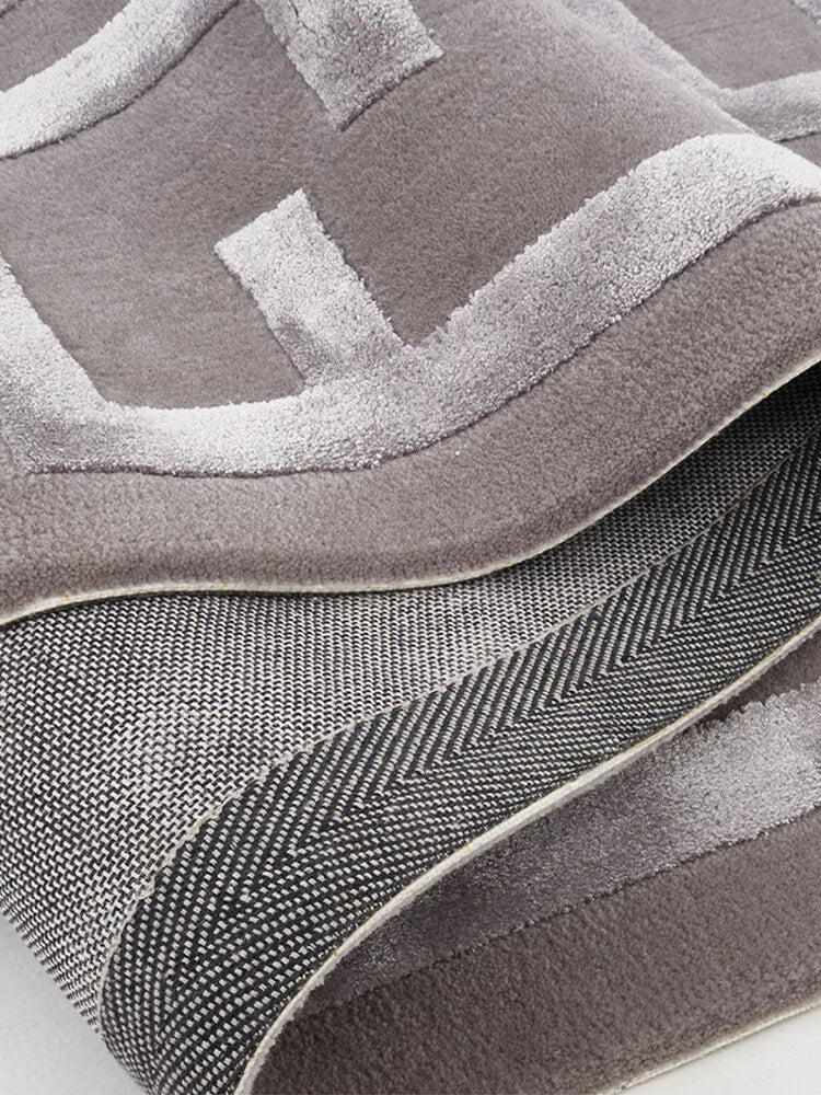 Petra grey geometric rug