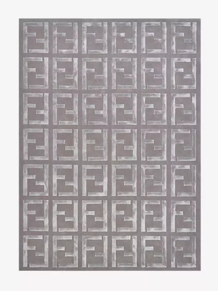 Petra grey geometric rug