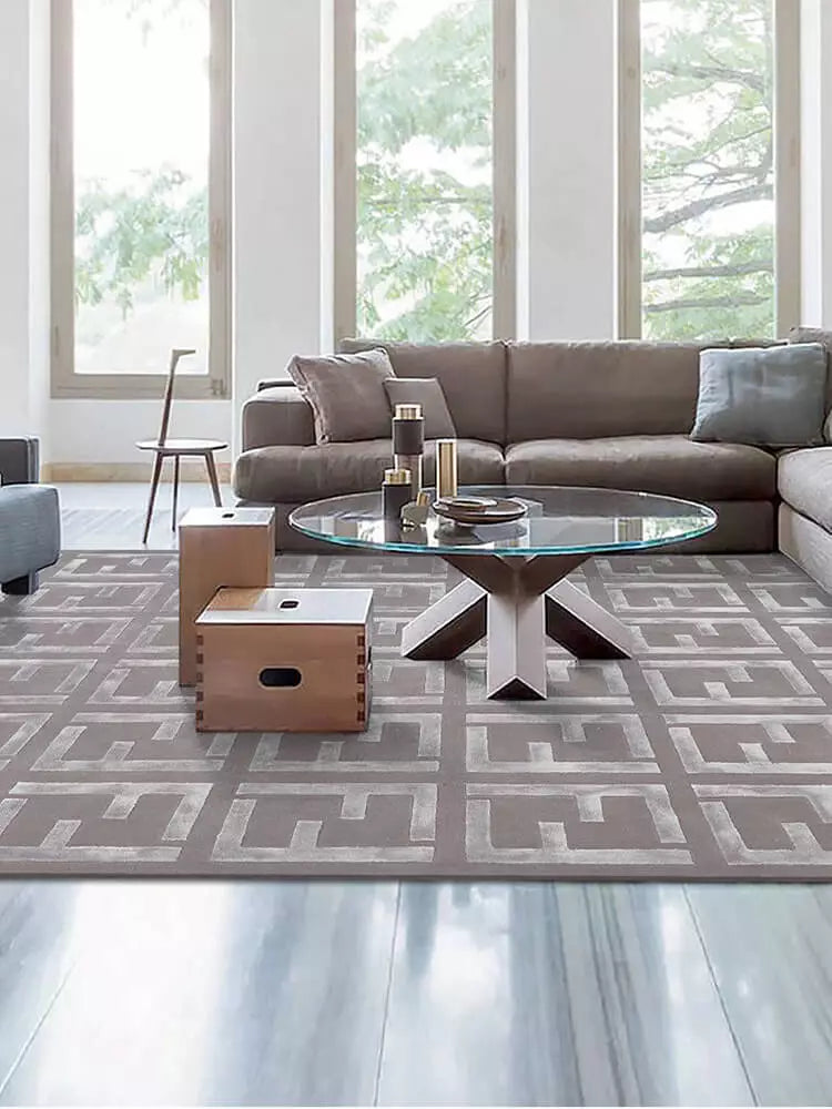 Petra grey geometric rug